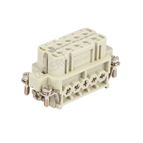 10-pins 16A 250V heavy-duty connector vrouwelijk inzetstuk