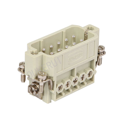 10-pins 16A 250V heavy-duty connector mannelijk inzetstuk