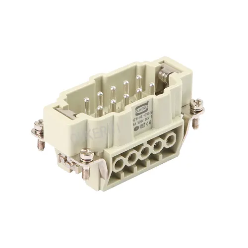 10-pins 16A 500V heavy-duty connector mannelijk inzetstuk