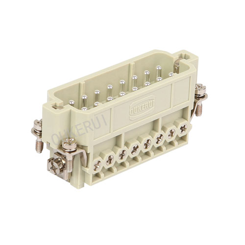 16-pins 16A 250V heavy-duty connector mannelijk inzetstuk