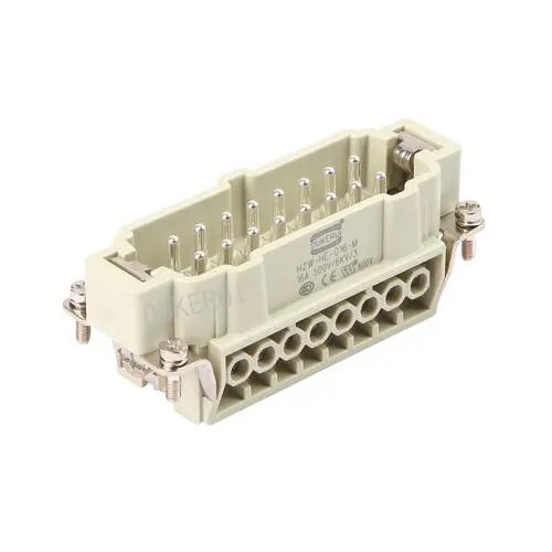 16-pins 16A 500V heavy-duty connector mannelijk inzetstuk