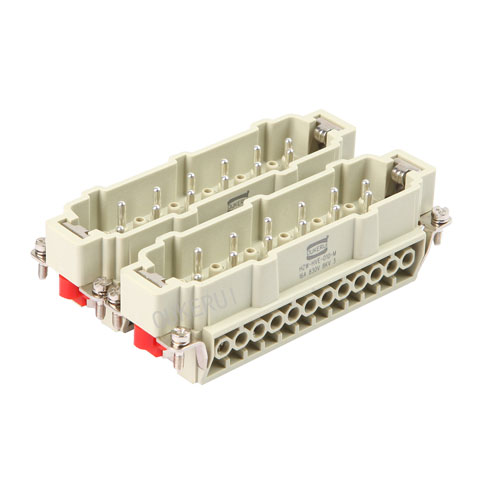 20-pins 16A 830V heavy-duty connector mannelijk inzetstuk