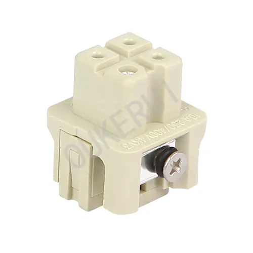 3-pins 10A 230/400V heavy-duty connector vrouwelijk inzetstuk