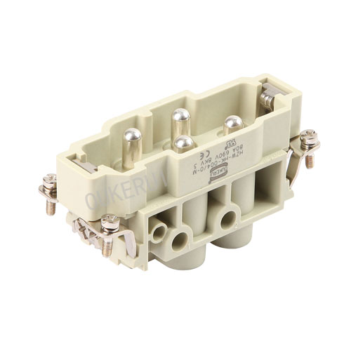 4/0-pins 80A heavy-duty connector mannelijk inzetstuk