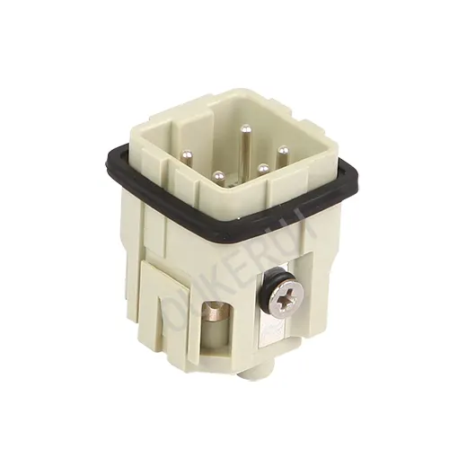 4-pins 10A 230/400V zware connector mannelijk inzetstuk