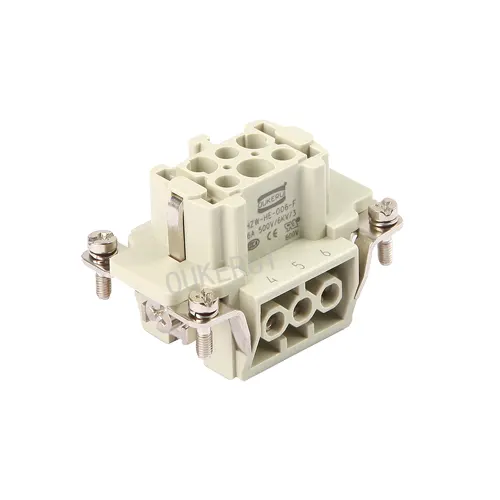 6-pins 16A 500V heavy-duty connector vrouwelijk inzetstuk