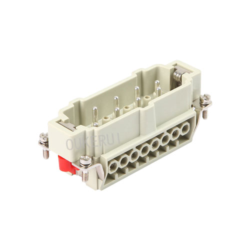 6-pins 16A heavy-duty connector mannelijk inzetstuk