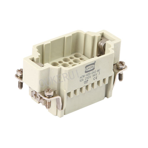 DD 42 250V 10A Heavy Duty connector mannelijk inzetstuk